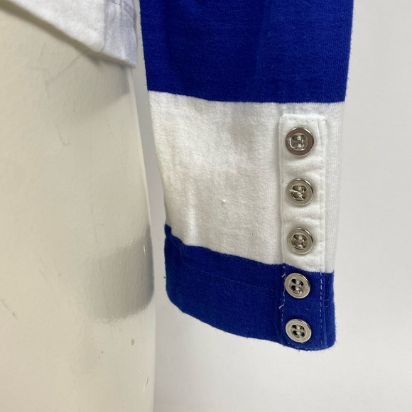 H&M Blue and White Stripes Long-sleeve T-shirt Size Medium - Picture 5 of 8